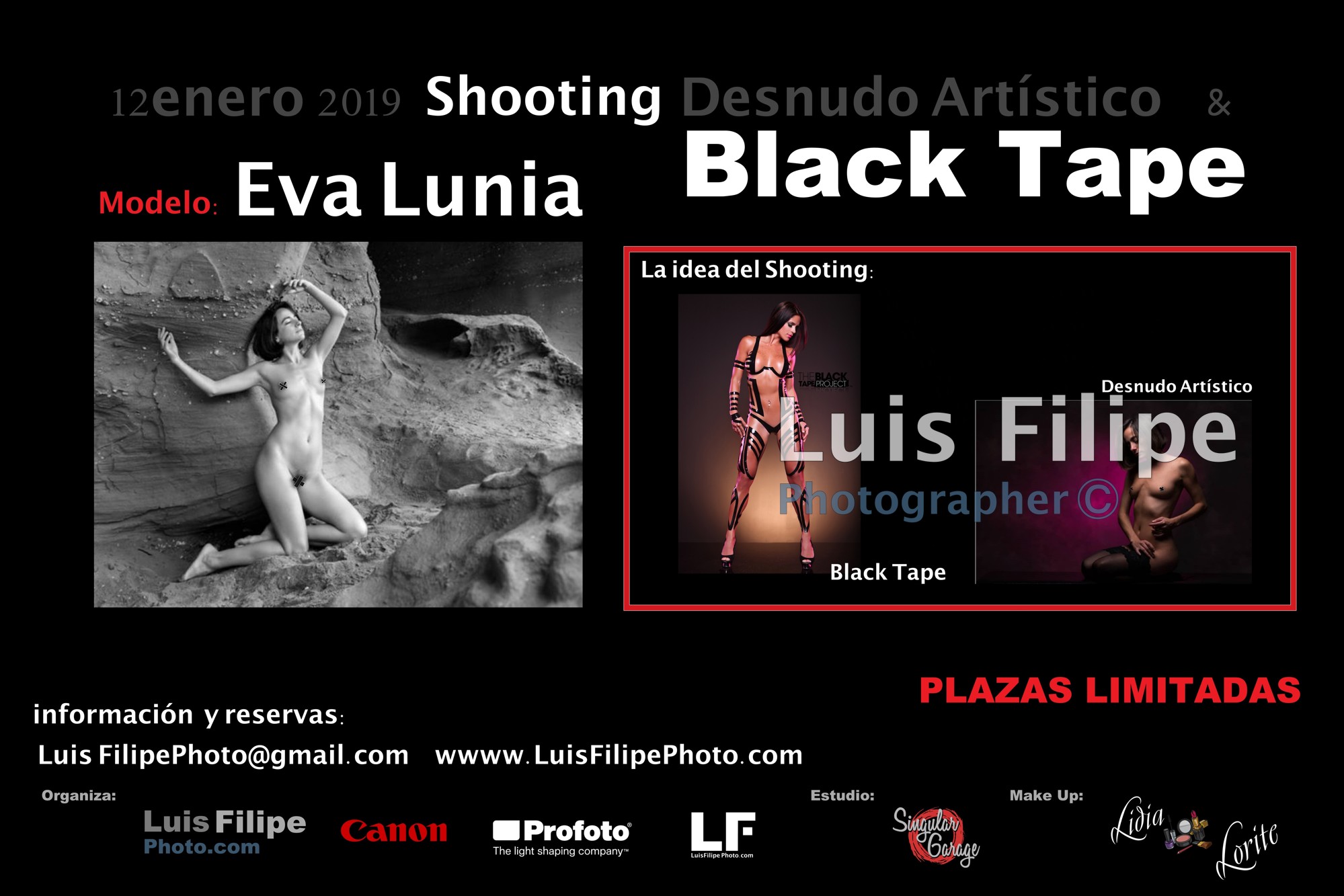 Shooting Luis Filipe Eva Lunia Black Tape proyect 